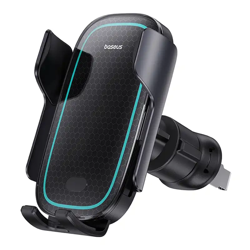Baseus MilkyWay Pro 15W Vezeték nélküli Töltős Autós Telefontartó (Fekete)