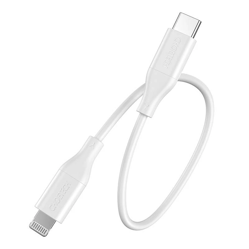 Choetech IP0040 USB-C - Lightning adat- és töltőkábel, 1,2 méter, Fehér