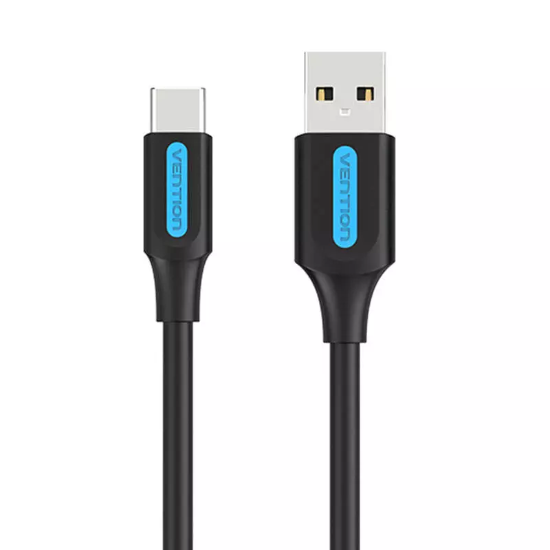 Vention COKBC 3A 0,25m Fekete USB-A 2.0 - USB-C Kábel