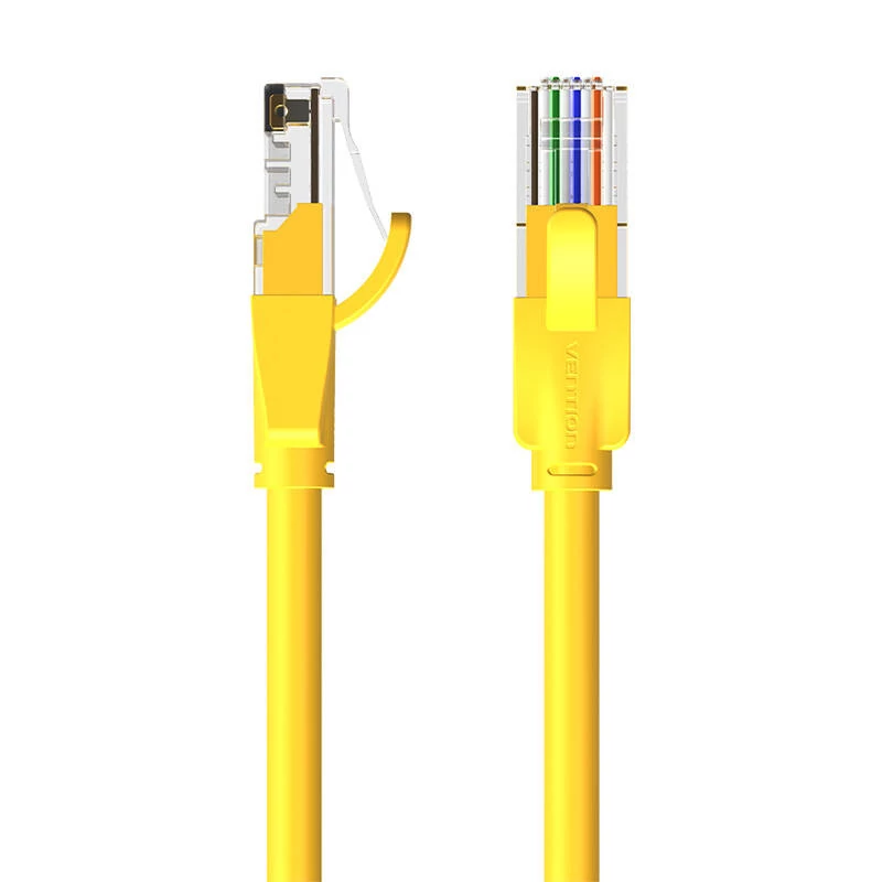 Vention CAT6 UTP Ethernet kábel IBEYF RJ45 csatlakozókkal, 1000 Mbps, 1 méter, sárga