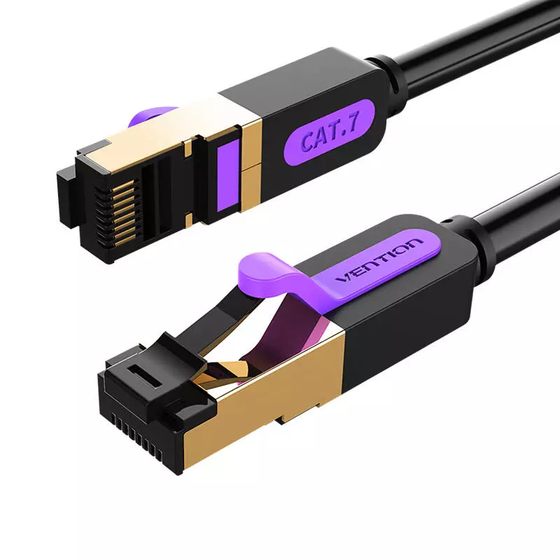 Vention ICDBG CAT7 SFTP Ethernet Hálózati Kábel 10Gbps 1,5m Fekete