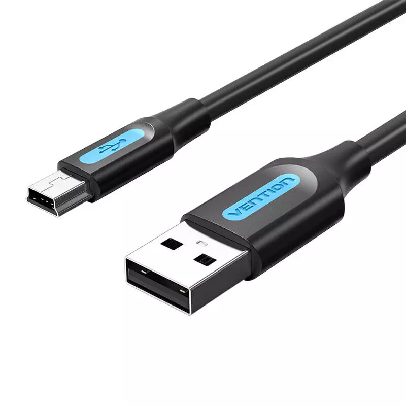 Vention COMBG USB 2.0 A-Mini USB kábel, 1,5 m, fekete PVC