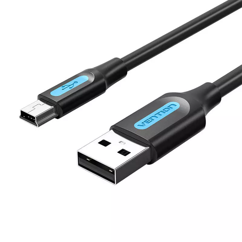 Vention COMBC USB 2.0 A - Mini USB kábel, 0,25 m, fekete PVC