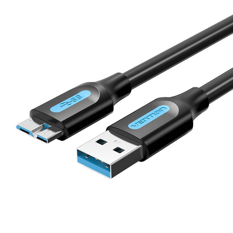 Vention COPBD USB 3.0 A - Micro-USB B csatlakozó kábel 2A 0.5m Fekete PVC