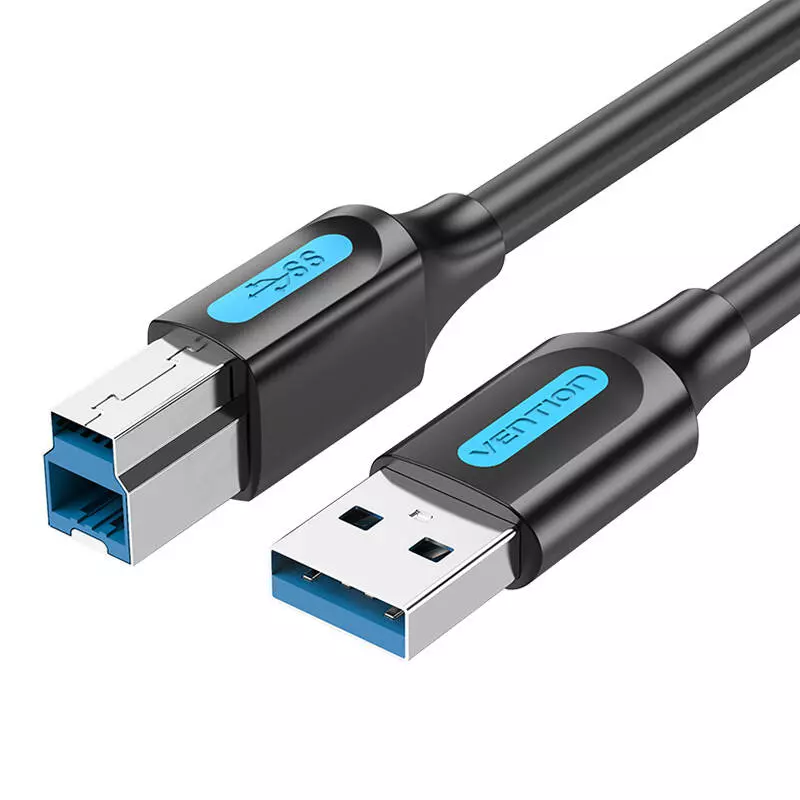 Vention COOBD 2A 0.5m Fekete PVC USB 3.0 A - USB-B nyomtató kábel
