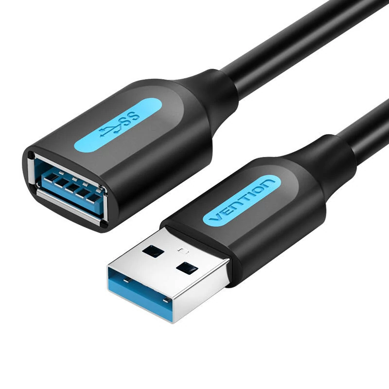 Vention CBHBI 3m Fekete USB 3.0 A hosszabbító kábel