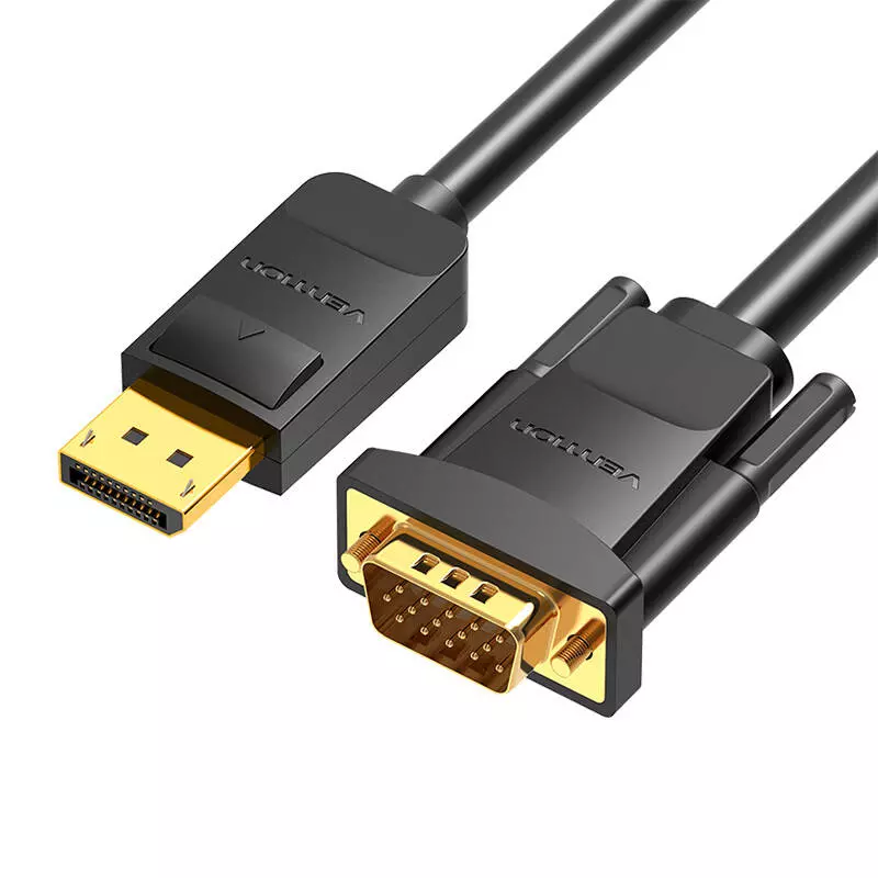 Vention HBLBG DisplayPort - VGA kábel, 1,5 méter, 1080P 60Hz (fekete)