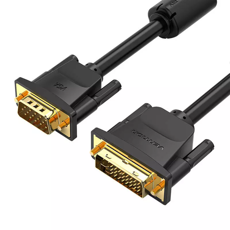 Vention EACBG DVI (24+5) - VGA kábel 1,5m, 1080P 60Hz (fekete)