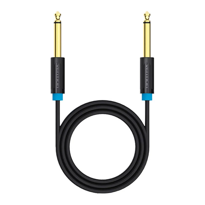 Vention BAABF 1 m-es 6,35 mm-es jack audiokábel, fekete