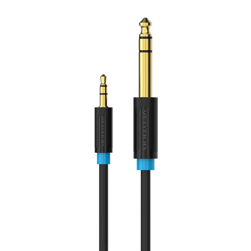 Vention 3,5 mm-es Jack - 6,35 mm-es Jack audiokábel, 3 m, fekete (BABBH)