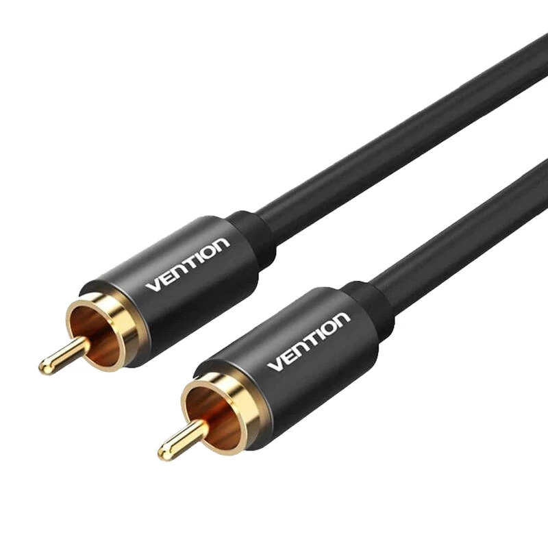 Vention VAB-R09-B100 RCA audiokábel 1m Fekete Fém