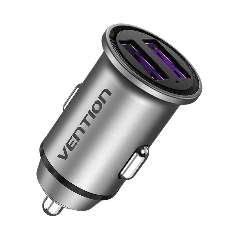 Vention FFEH0 30W Dupla USB Autós Töltő (Szürke)