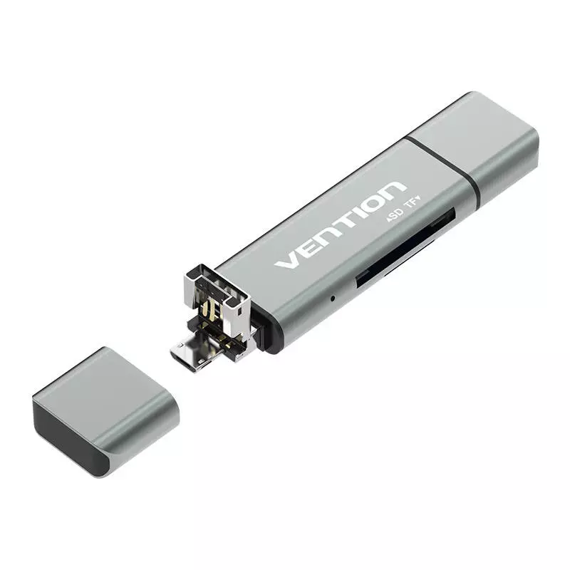 Vention CCJH0 Szürke Multifunkcionális USB 2.0 Kártyaolvasó