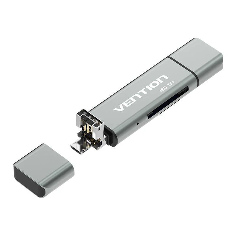 Vention CCJH0 Szürke Multifunkcionális USB 2.0 Kártyaolvasó