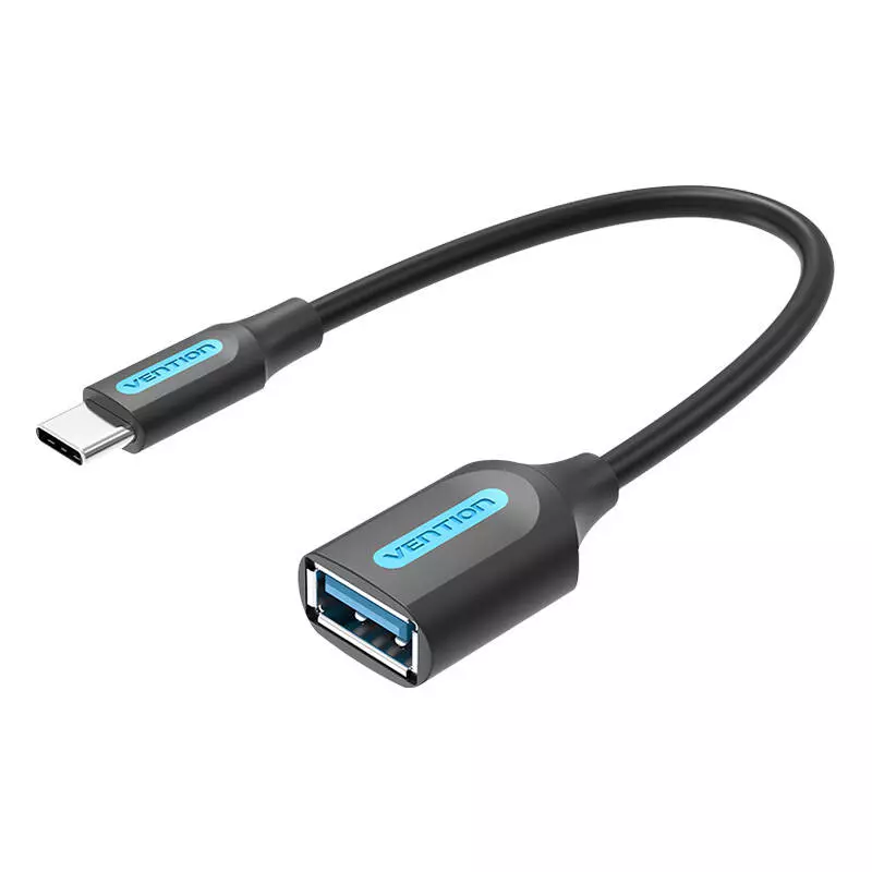 Vention CCVBB 0.15m USB-C 3.1 - USB-A OTG kábel, 2A, Fekete