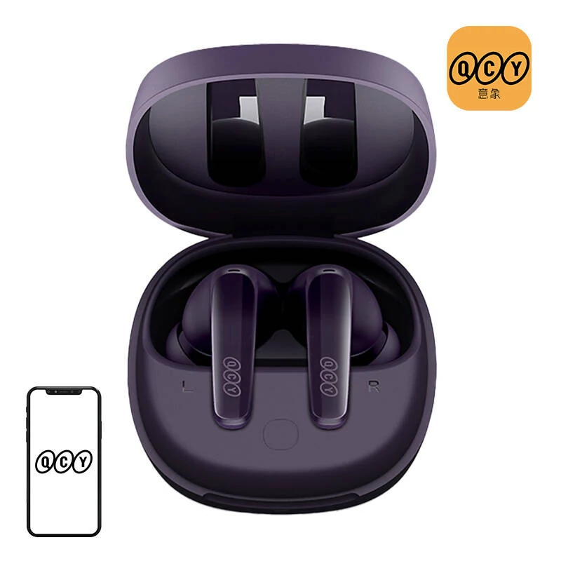 QCY T13x Vezeték Nélküli Fülhallgató (lila)