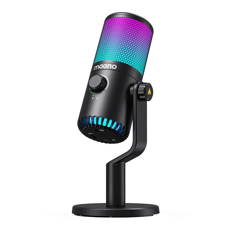 Maono DM30RGB Fekete Gamer Mikrofon