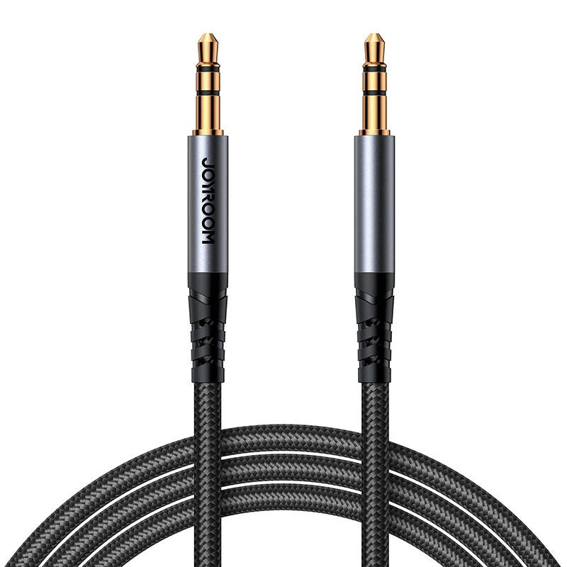 Joyroom SY-A08 3,5 mm-es Jack-Jack AUX Kábel, Fonott, 1,2 m (Fekete)