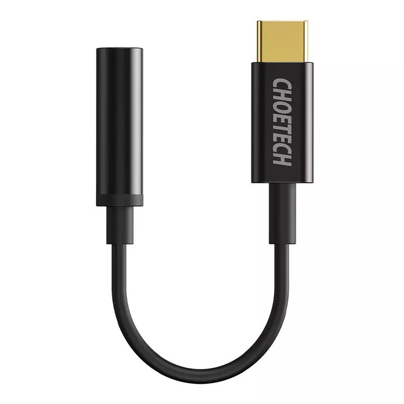 Choetech AUX003 USB-C - 3,5 mm-es jack audio adapter (fekete)