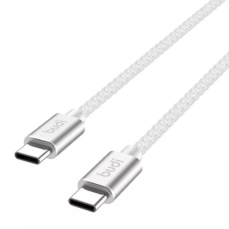 Budi 65W USB-C - USB-C Kábel, 1,5 m (fehér)