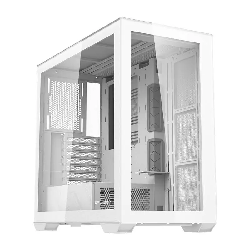 Dakflash DLX4000 Számítógépház üvegpanellel (fehér)