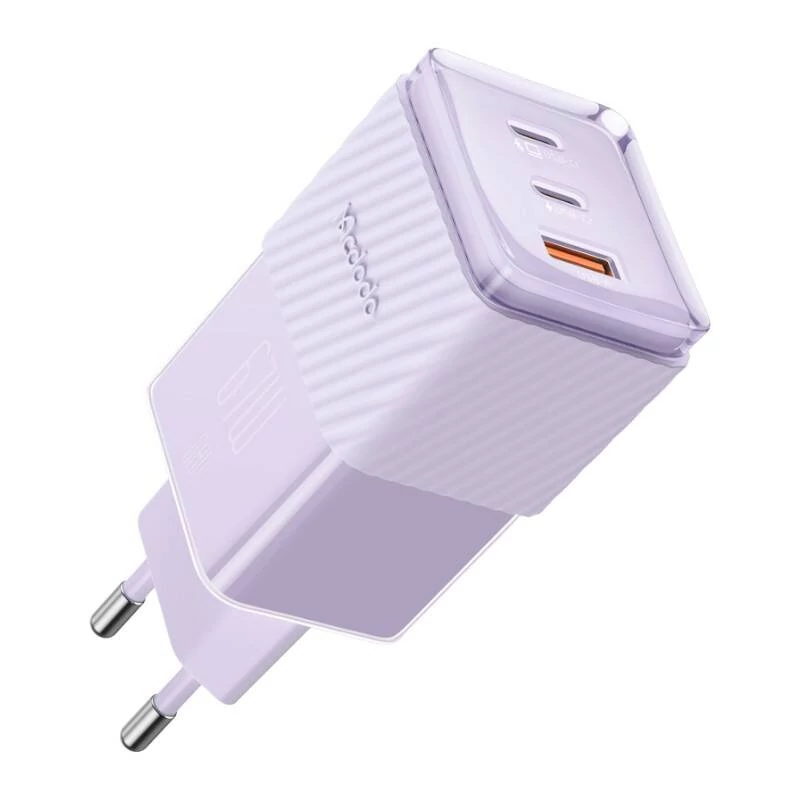 Mcdodo CH-1502 67W GaN Hálózati Töltő 2x USB-C, USB-A (Lila)