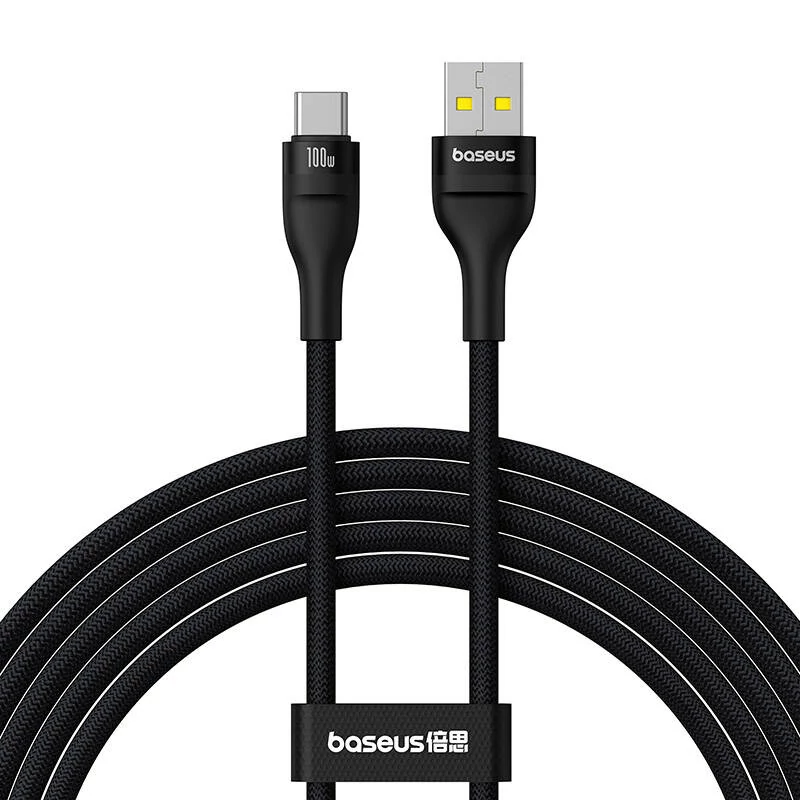 Töltőkábel Baseus Flash 2 USB - USB-C 100 W, 2 m (fekete)