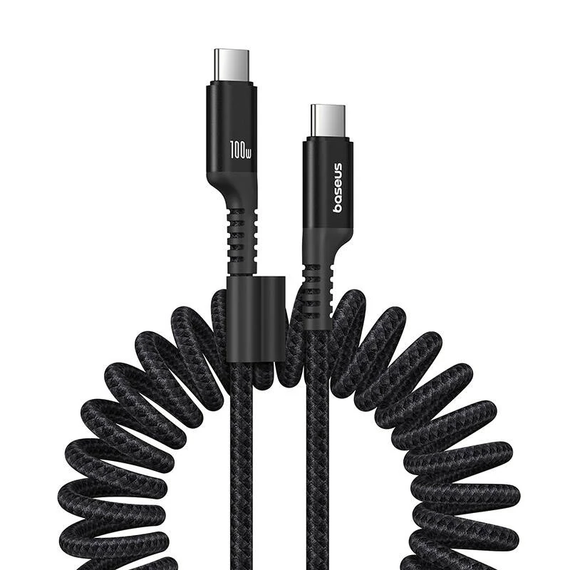 Baseus Gyorstöltő kábel USB-C – USB-C Fish-Eye 100 W, 1 m (fekete)
