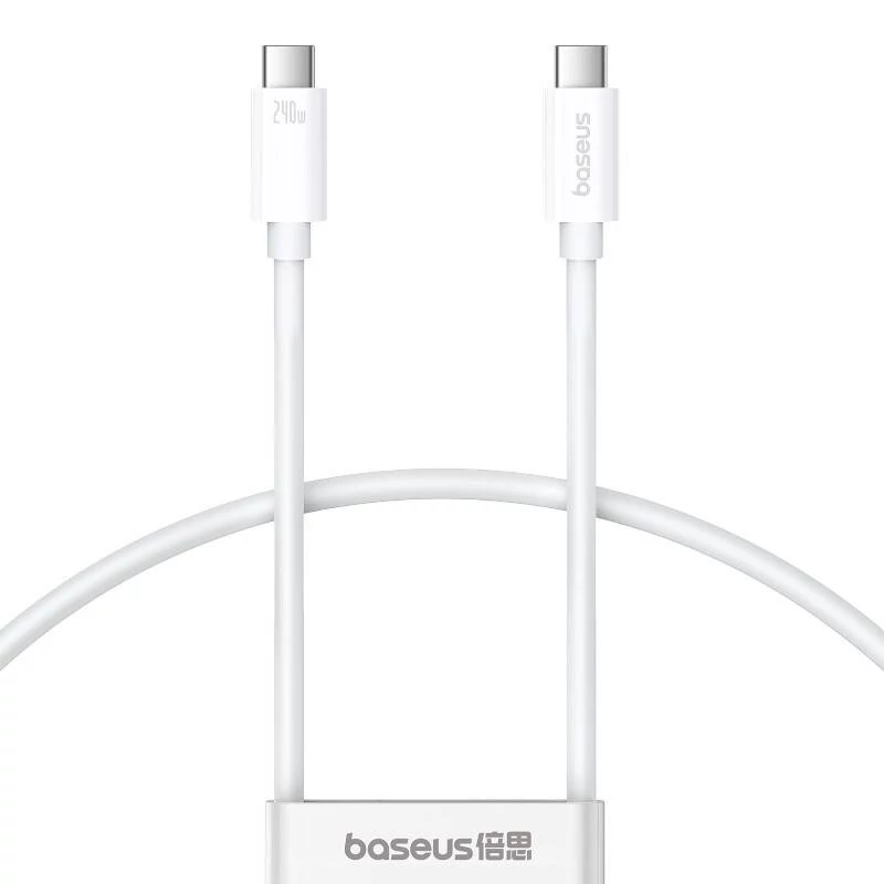 Baseus Superior 2 USB-C - USB-C 240W-os gyorstöltő kábel, 1,8 m (fehér)
