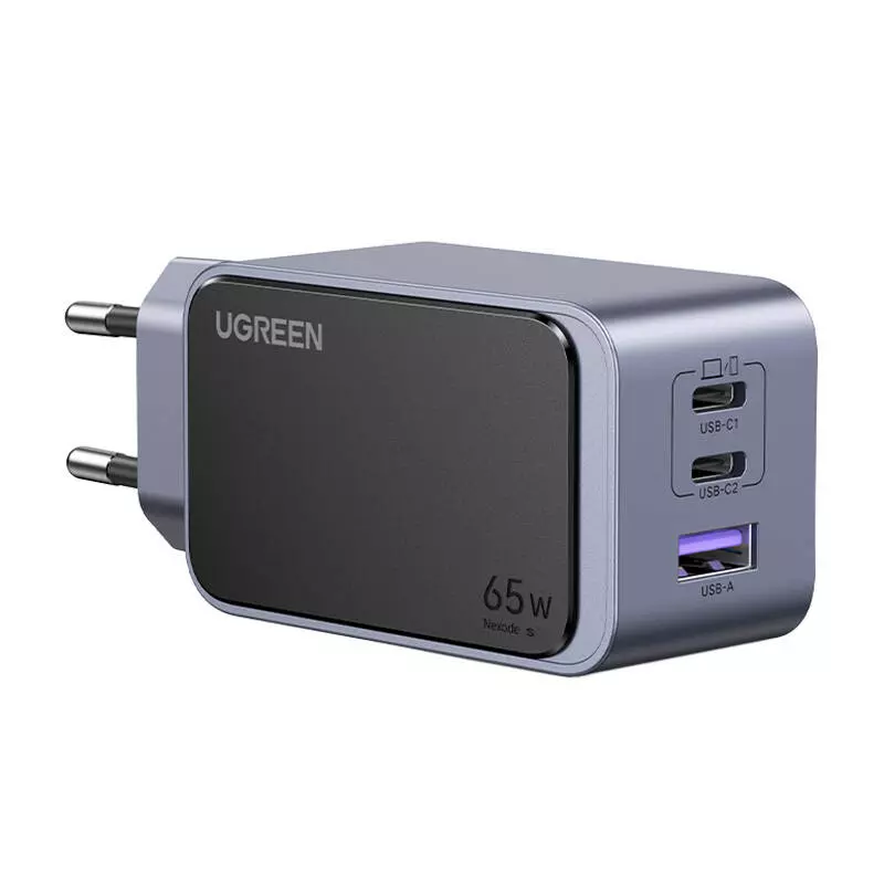  Ugreen Nexode Air 65W fali töltő, USB + 2x USB-C (szürke)