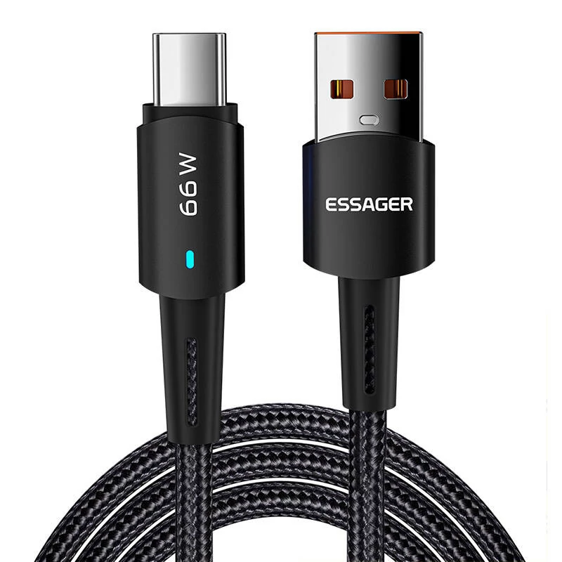 Essager EXCT-CGA01 USB-A - USB-C kábel, 66W, 2 m (fekete)