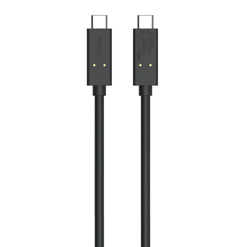 Aukey CB-TCC241 USB-C - USB-C kábel, 240W, 0,8m (fekete)