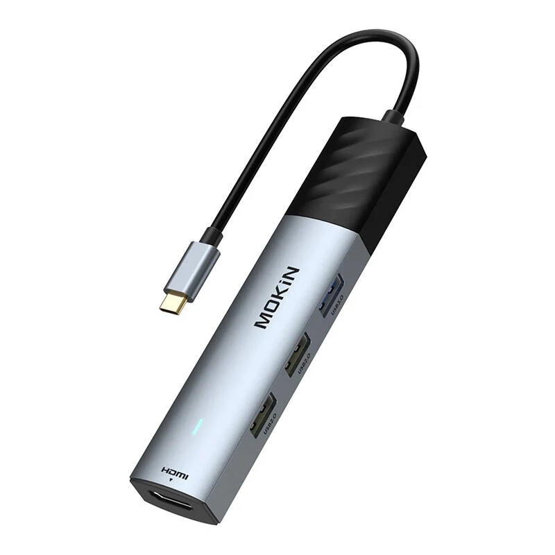 MOKiN 5in1 HUB USB-C PD 3.0 100W (ezüst)