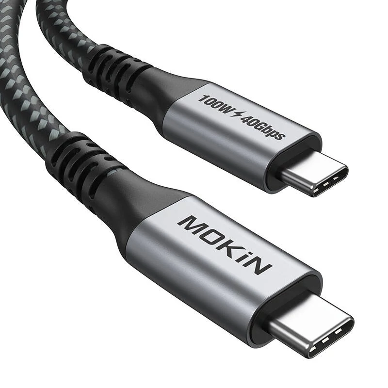 MOKiN USB-C kábel 1.2m 100W PD USB4 40Gbps (fekete)