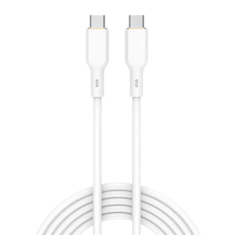 Aukey CB-SCC102 USB-C - USB-C kábel, 100 W, 1,8 m (fehér)