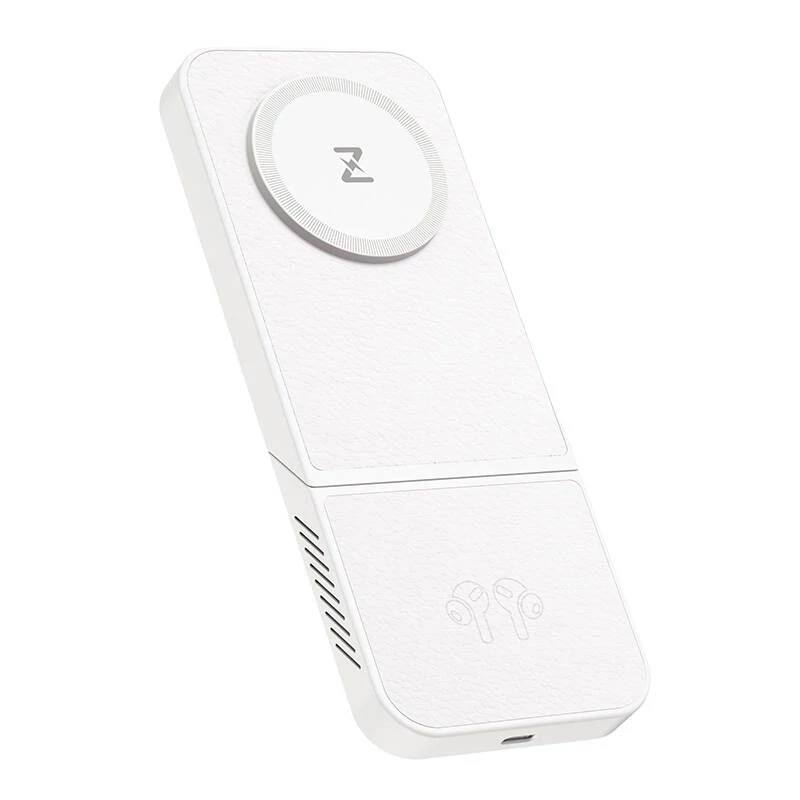 INVZI, MGF7W, vezeték nélküli töltő 3in1, 15W (fehér)