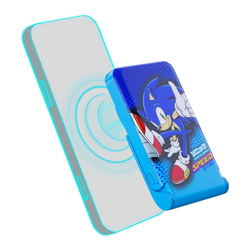 OTL 5000 mAh Mágneses Powerbank USB-C 15W Sonic The Hedgehoh (Kék)