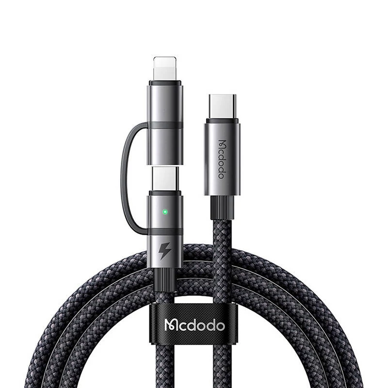 Mcdodo CA-0450 2 az 1-ben USB-C - USB-C + Lightning kábel, 1,2 m