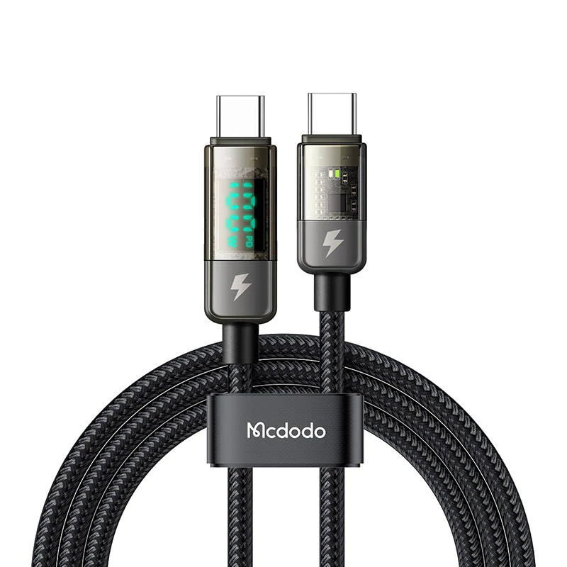 Mcdodo CA-3610 USB-C - USB-C kábel, automatikus kikapcsolással, PD 100W, 1.2m (fekete)