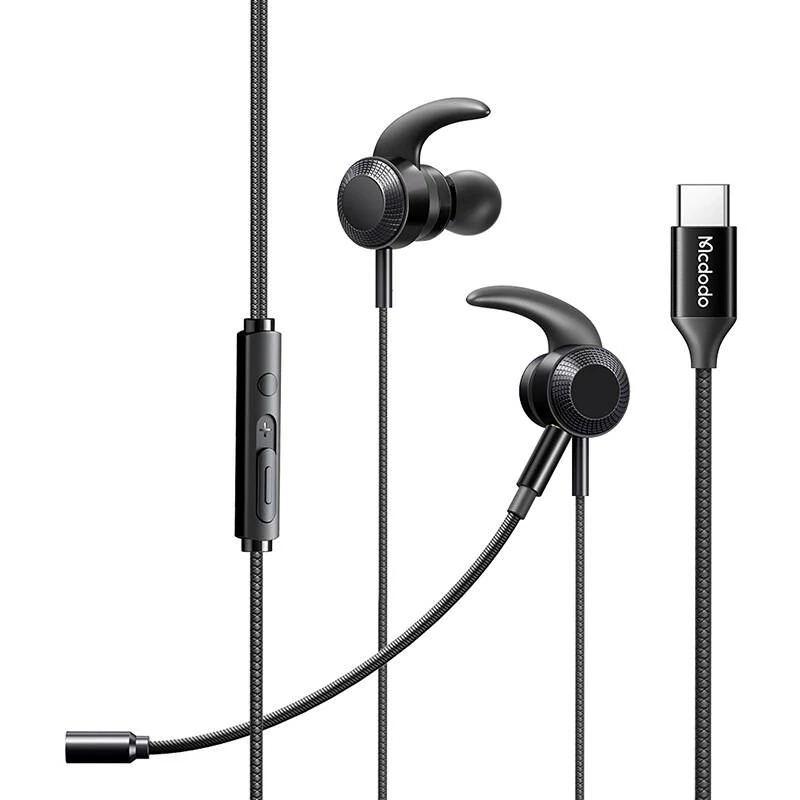 Mcdodo HP-1340 gamer fülhallgató mikrofonnal, USB-C csatlakozóval (fekete)