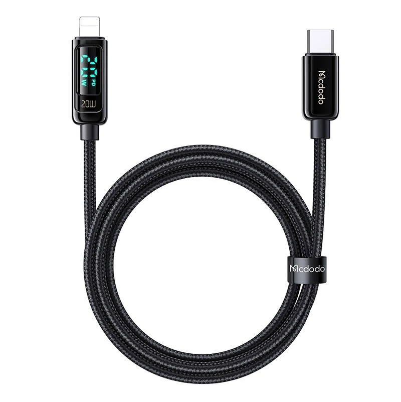 Mcdodo CA-8810 USB-C - Lightning kábel, 36W, 1,2 m (fekete)
