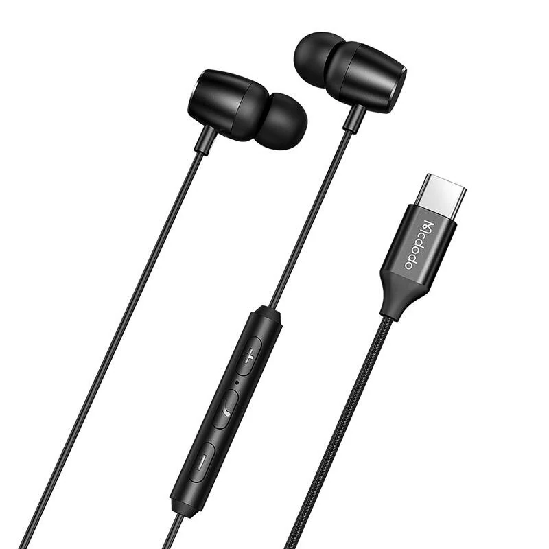 Mcdodo HP-1050 vezetékes fülhallgató, USB-C csatlakozóval (fekete)