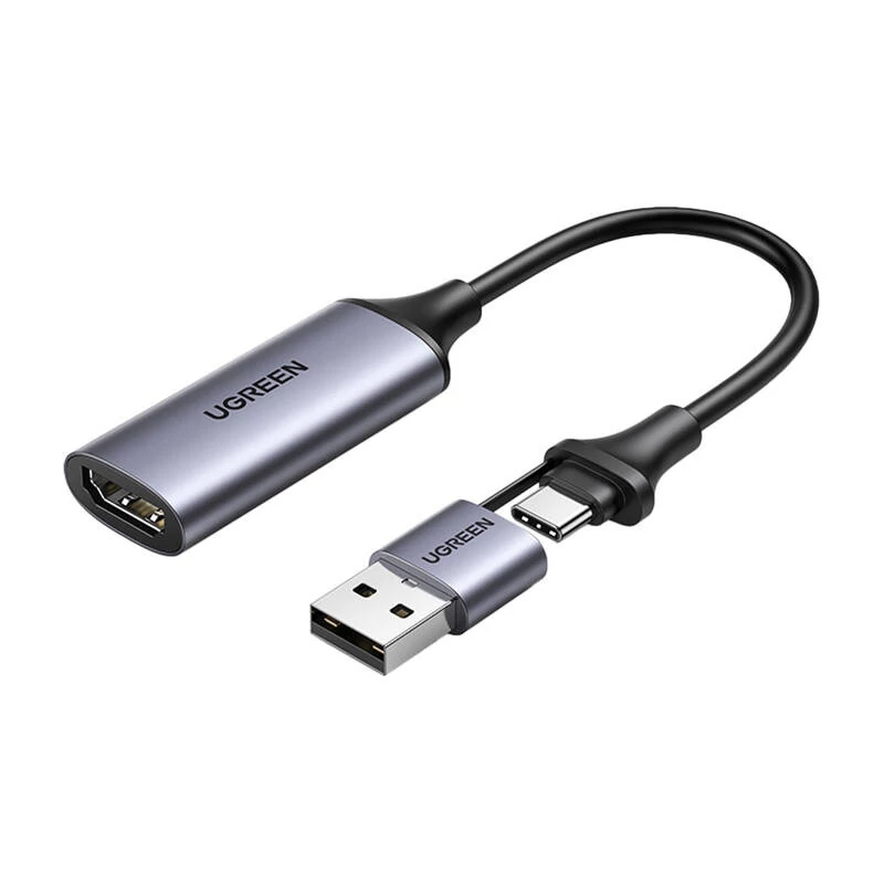 Ugreen CM489 HDMI rögzítőkártya/grabber, Capturecard 4K 60Hz, USB + USB-C