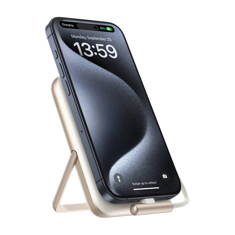 Choetech B735 10000mAh 20W PD mágneses powerbank USB-C kábellel (fehér)