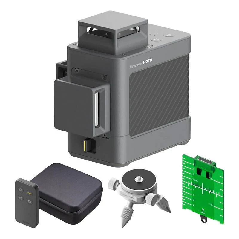 HOTO QWFGJ002 önbeálló 3D 360°-os keresztvonalas lézer (±3mm/10m 5200mAh)