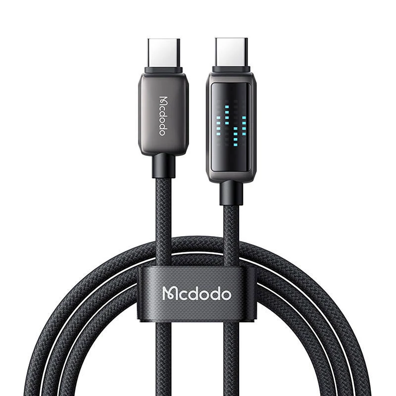 Mcdodo CA-4250 USB-C - USB-C kábel, 100W, LED kijelzővel, 1,2m