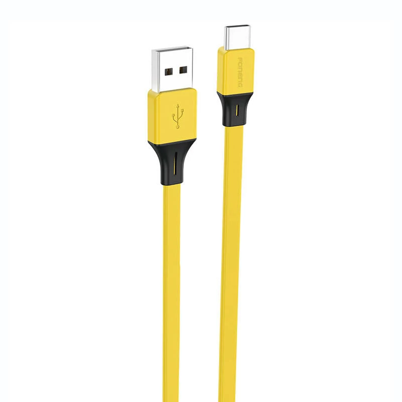 Foneng X96 USB-A - USB-C kábel 2.4A, 1m (sárga)