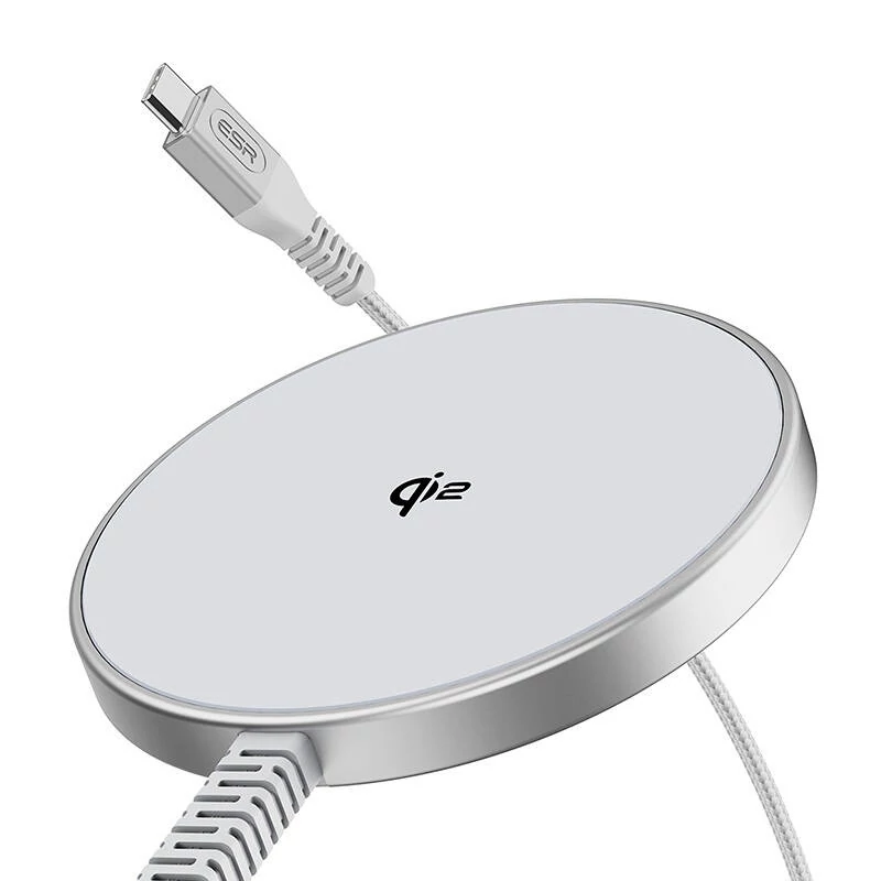 ESR Qi2 mini vezeték nélküli töltő (HaloLock) (ezüst)