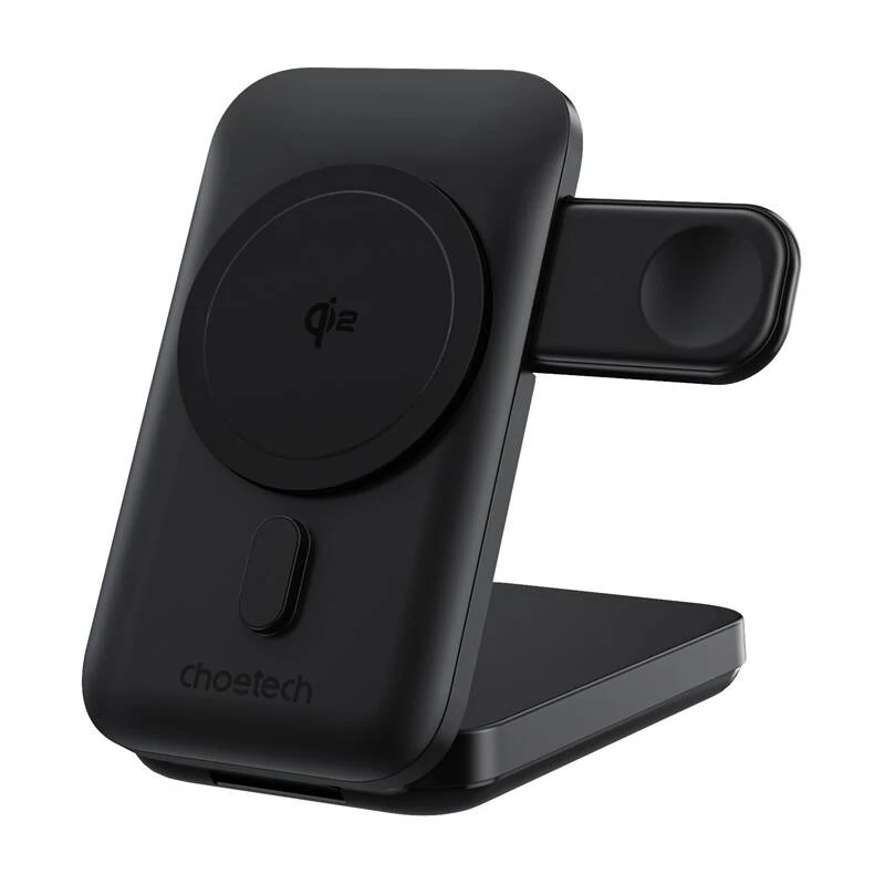 Choetech  3in1 mágnestöltő tartó B750 10000mAh Qi2 (fekete)