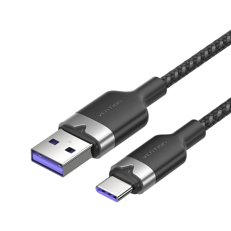 Vention CTOBF USB 2.0 A - USB-C 6A 1M kábel (fekete)